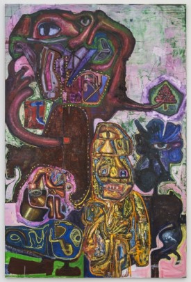 Steve DiBenedetto, Toasted with Everything, 2018. Oil on linen, 117 x 78 inches. Courtesy of the artist and Derek Eller Gallery