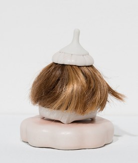 Jennifer Ling Datchuk, Making Women (series), Wild Child, 2014-2017. Porcelain, human hair. Courtesy of the artist.