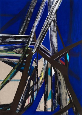 Laura Newman, Ghost Ship, 2015. Acrylic, ink and Flashe on linen, 60 x 43 inches. Courtesy of the artist and Victoria Munroe Fine Art