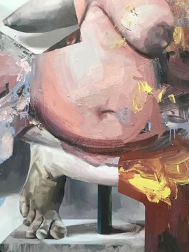 Jenny Saville, Fate 1, 2018. Detail, photograph by Dennis Kardon