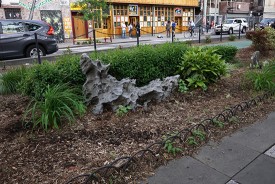 Scholar's Rock garden on the Allen Street Mall, between Broome and Delancey streets. Courtesy of Justen Ladda
