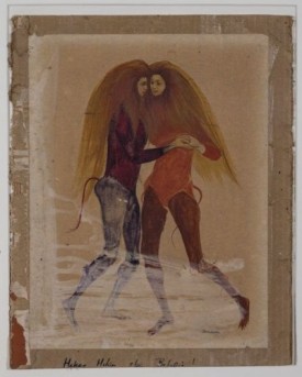 Cameron, Hekas Hekas (dancing pair), n.d. Ink and gouache on paper, 14 × 12 inches. Courtesy of Marc Selwyn Fine Art and Nicole Klagsbrun, Inc.
