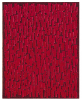 Ha Chong-Hyun, Conjunction 17-25, 2017. Oil on hemp cloth, 64 x 51 inches. Courtesy of the artist and Tina Kim Gallery, New York