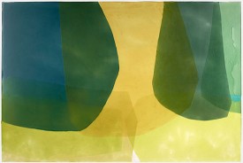 Jill Nathanson, Morning's Address, 2017. Acrylic and polymers with oil on panel, 38-1/2 x 57-1/2 inches. © Jill Nathanson. Courtesy Berry Campbell Gallery