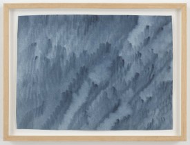 Marcia Hafif, Payne's Grey, January 2003. Watercolor on paper, 11.75 × 15.75 inches. Courtesy of Fergus McCaffrey © Marcia Hafif