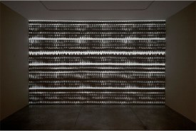 Michal Rovner, Mechanism, 2018, installation shot. Photo: Tom Barratt © 2018 Michal Rovner/Artists Rights Society (ARS), New York