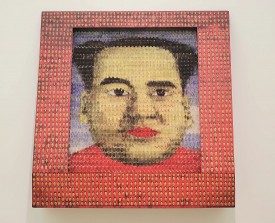 Thomas Bayrle, Mao, 1966. Oil on wood construction and engine, 145 x 148 x 32 cm. Photo: Axel Schneider.