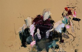 Martha Jungwirth, Untitled (from the series: Female Regents of the Old Men’s Almshouse, Frans Hals, 1664), 2014. Oil on paper, mounted on canvas The Albertina Musem, Vienna. © Bildrecht, Vienna, 2018