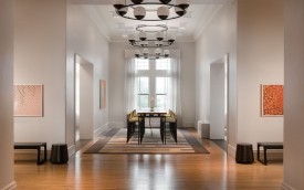 Interior of the Hotel Henry, Buffalo, NY showing art installed by Resource:Art. Photo courtesy of Hotel Henry Urban Resort, Buffalo, NY