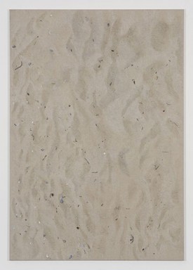 Helene Appel, Sand, 2018. Acrylic and watercolor on linen, 93-5/8 x 66-1/8 inches. Courtesy of the artist and James Cohan Gallery, New York.