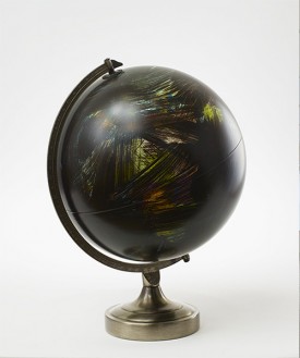 Fred Wilson, Trade Winds, 2017. Plastic globe, die cast metal, acrylic paint, 18” x 12” x 12”. Courtesy of the artist and Pace New York.