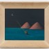 Gertrude Abercrombie, Moored to the Moon, 1963. Oil on board, 8 x 10 inches. Courtesy Karma Gallery.