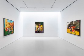 Installation shot, Malcolm Morley: Tally-ho, at Sperone. Westwater, 2018.