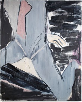 Natasha Wright, Pretzel, 2018. Oil and graphite on canvas, 60 x 48 inches. Courtesy of the artist