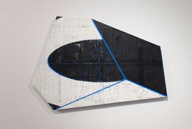 David Row, Axis 2, 2018. Oil on Panel, 16 x 23 inches. Courtesy of the artist and Loretta Howard Gallery