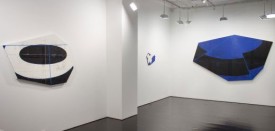 Installation shot of the exhibition under review: David Row: Counter Clockwise at Loretta Howard Gallery