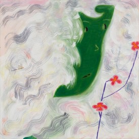 Elena Sisto, Spirited Away, 2018. Oil on linen, 30 x 30 inches. Courtesy of the artist and Bookstein Projects