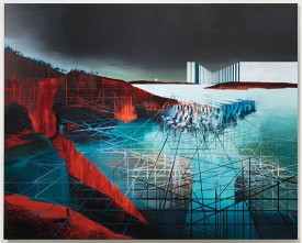 Tim Kent, Data Lake, 2018. Oil on canvas, 80 x 100 inches. Courtesy of the artist and Slag Gallery