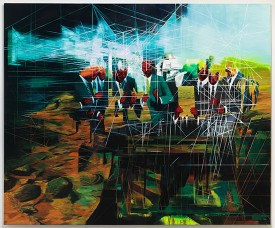 Tim Kent, Order Types, 2018. Oil on canvas, 100 x 120 inches. Courtesy of the artist and Slag Gallery