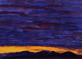 Graham Nickson, Black Hush: Dawn, Luciano d’Asso, 2005. Watercolor on paper, 22 x 30 inches. Courtesy of The William Louis-Dreyfus Foundation Inc.
