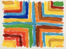 Harriet Korman, Untitled, 2015. Oilstick on paper, 12 x 16 inches. Courtesy of Thomas Erben Gallery