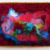 Ewelina Bochenska, Sciezki Blasku, 2018, oil and yarn on rug, 10x7.5in, image courtesy of the artist