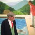 David Hockney with “Portrait of an Artist (Pool with Two Figures),1972. Photo: Jill Krementz