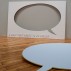 Monique Johannet, A Hole That Needs to Be Feeled, 2011. Enamel on wood, two parts, 48 x 76 inches and 45 x 62 inches. Courtesy of the artist