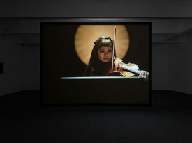 Installation shot, Susan Philipsz,: A Single Voice. Courtesy Tanya Bonakdar Gallery