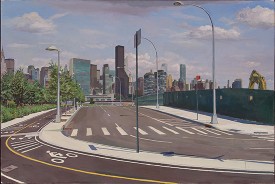 Scott Williams, Right Turn, 2018. Oil on linen, 34 x 48 inches. Courtesy of the artist