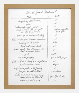 Karl Haendel, Am I Jared, 2017. Pencil on paper, 51.75 x 42 inches. Courtesy of the artist and Mitchell-Innes & Nash