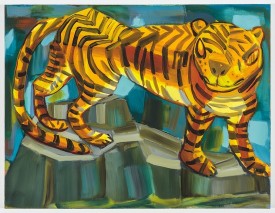 Judith Linhares, Fever, 2018. Oil on linen, 23 x 30 inches. Courtesy of the artist and P.P.O.W. Gallery