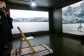 Felipe Castelblanco, Driftless, from the Series The Wrong Place: 2012 – 2017 (Artist Film). Three Channel Video Installation, Quebec Biennale, La Bande Video Gallery