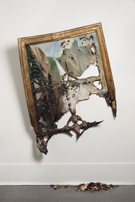 Valerie Hegarty, Fallen Bierstadt, 2007. Foamcore, paint, paper, glue, gel medium, canvas, wire, wood. Brooklyn Museum © Valerie Hegarty.