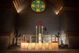 William Corwin, Lenten Altar at the Judson Memorial Church, 2019. Photo: Michelle Thompson