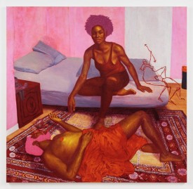 Arcmanoro Niles, The Nights I Don't Remember, the Nights I Can't Forget, 2018, Oil, acrylic and glitter on canvas, 72 x 70 inches