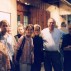 Movies in Rosendale, July 10, 2000, Saturday. L-R: Joyce Robins, Casimir Nozkowski, Catherine Murphy, Judy Linn, Suzanne Joelson (plaid blouse), Lesley Dill, Tom Nozkowski, Gary Stephan. Photo (c) Harry Roseman
