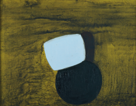 Thomas Nozkowski, Untitled, 1981-82. Oil on canvas board, 15 7/8 x 20 inches. Museum of Modern Art, New York