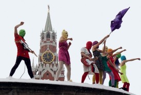 Pussy Riot, “Punk Prayer” (2012). Red Square, Moscow. Courtesy Debus Sinyakov.