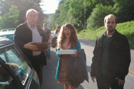 Brooke and Peter's 4th of July Party 2009. Nozkowski with Hannah Boz and Casimir Nozkowski. © Harry Roseman