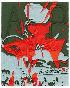 Bruce Pearson, A Fresh Pair of Eyes, 2019. Acrylic and Styrofoam on panel, 60 x 48 x 2-1/2 inches. Courtesy of the artist and Ronald Feldman Gallery