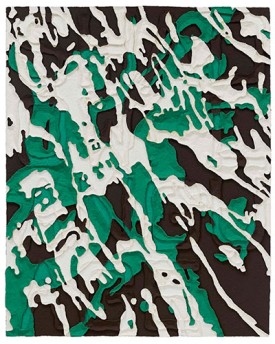 Bruce Pearson, Shadow Language, 2017. Acrylic and Styrofoam on panel, 60 x 48 x 2-1/2 inches. Courtesy of the artist and Ronald Feldman Gallery