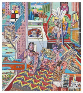 Mark Greenwold, Barbara (Grasshopper), 1966–1967. Acrylic on canvas, 54 x 48-3/4 inches. Courtesy of the artist and Garth Greenan Gallery