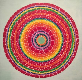 Alma Thomas, Springtime in Washington, 1971. Acrylic on canvas, 48 x 48 inches. Private collection