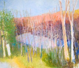 Wolf Kahn, Upper Potomac, 2011, Oil on canvas, 52 x 60 inches. Courtesy of Miles McEnery Gallery
