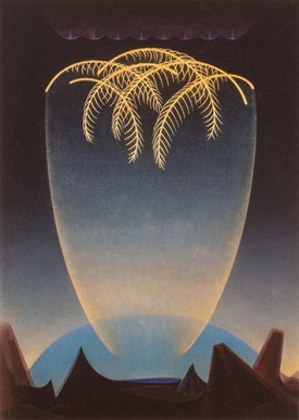 Agnes Pelton, Messengers, 1932. Oil on canvas, 28 x 20 inches. Collection Phoenix Art Museum; Gift of the Melody S. Robidoux Foundation