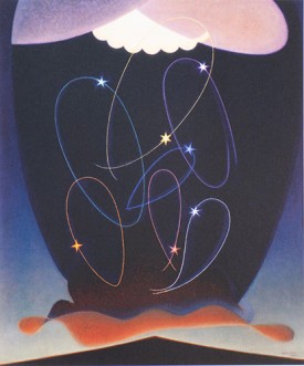 Agnes Pelton, Orbits, 1934. Oil on canvas, 36.25 x 30 inches. Oakland Museum of California