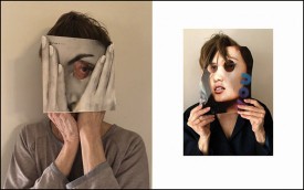A double-page spread from the book under review, Beauty Masks, portraits, Judith Henry, 2020