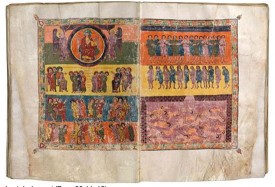 Last Judgment (Rev.: 20:11–15). Illuminated manuscript by Maius (Spanish, c.945). Morgan Library and Museum, New York