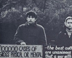 Zimetbaum in 1963 at a Ban the Bomb protest at Pratt Institute, the same year he first read Mercedes Matter’s “What’s Wrong with American Art Schools” article in ArtNews